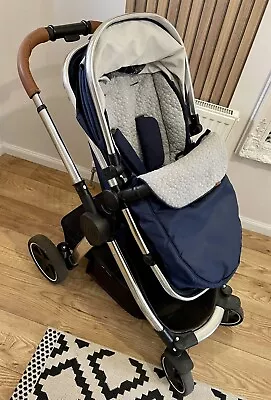 Mothercare Journey Edit Travel System/Pram. Navy Blue/ 2 Part System • £99.99