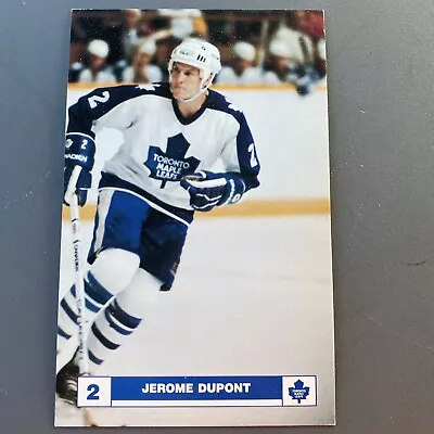 JEROME DUPONT 1985 Official Toronto Maple Leafs Vintage NHL Hockey PostcardPhoto • $11.55