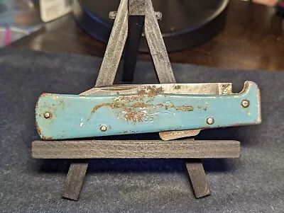 Vintage Mercator Solingen Germany K55ꓘ K55K Mid Lock Lockback Pocket Knife Teal • $55