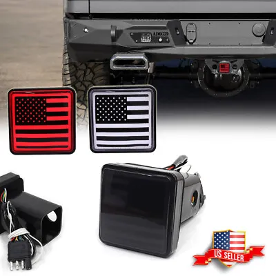 Smoked Red LED Brake Light W/ Backup Trailer Hitch Cover Fit 2  Towing & Hauling • $24.99