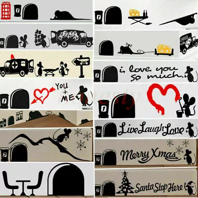 £3.71 • Buy 2PCS A Lots Mouse Mice Rat Sticker Car Window Taxi Motorbike Skate Surf Decal