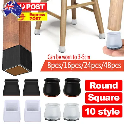$15.99 • Buy 48pcs Ruby Sliders Chair Leg Protector For Hardwood Floors Fits All Shape Chair
