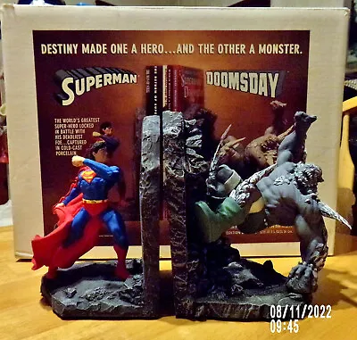 Superman Vs. Doomsday Ltd. Edition Bookends By Paquet #1673/2030 DC Comics • $400