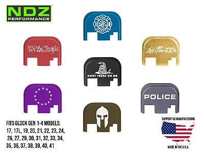 For Glock 17 19 Gen 1-4 Slide Cover Back Plate Aluminum - Patriotic Images • $18.99