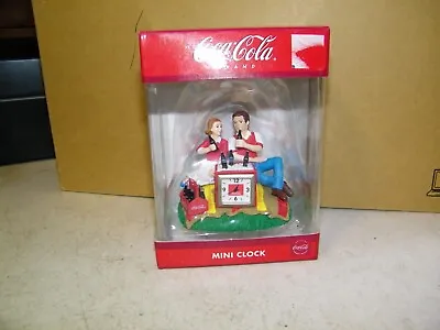 Coca Cola Collectible Mini Clock Picnic Couple • $33.77