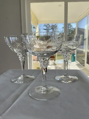 Tiffin-Franciscan Mariposa 5.5” Champagne/Sherbert/Cocktail Glasses Set Of 3 • $65