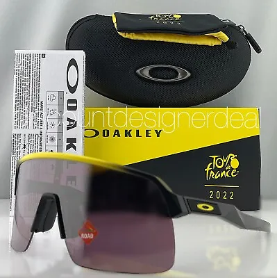 Oakley Sutro Lite Sunglasses OO9463-26 Black Yellow Fade Frame Prizm Road TDF • $108.99