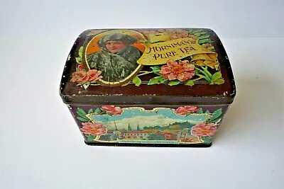 VINTAGE ANTIQUE HORNIMAN´S BOUDOIR TEA LITHO TIN BOX BOITE 1930s • $55