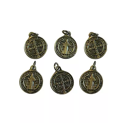 St. Benedict Of Nursia Medal 3/4  Silver Tone - Set Of Six • $7.99