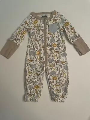 MUDPIE Sleeper Jungle Safari Print 0-3 Mo • $9.99