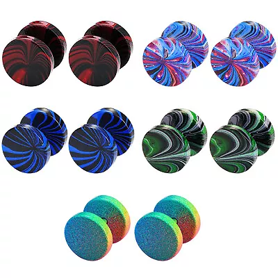 10pcs 8mm Men Women Dumbbell Stud Earrings Fake Ear Plugs Gauges Stainless Steel • $12.99