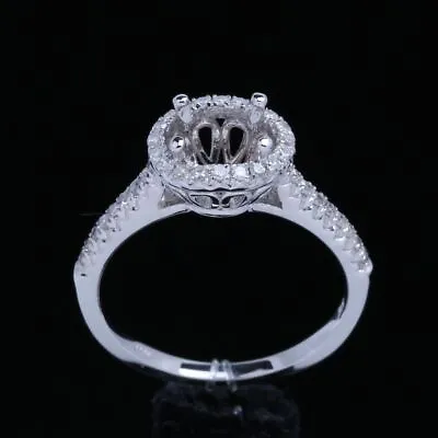 $472.92 • Buy 10K White Gold 5x7MM Oval Cut Semi Mount Natural Diamond Engagement Setting Ring