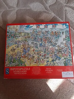 W H Smith Impossipuzzle Day At The Races 1000 Piece Jigsaw • £8.99