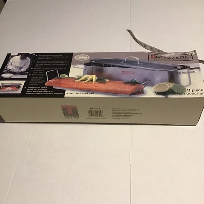 $38.99 • Buy NIB Denmark Tools For Cooks Stainless Steel 3 Piece Fish Poacher.