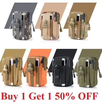 Tactical Molle Pouch EDC Multi-purpose Belt Waist Pack Bag Utility Phone Pocket • $8.95