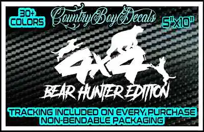 4x4 BEAR HUNTER EDITION Vinyl Decal Sticker Hounds Dogs Beagles Truck Car Hunt  • $5.99