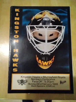 1997/98 Kingston Hawks Hull V Murrayfield Royals Ice Hockey  22/2/98 • £0.99