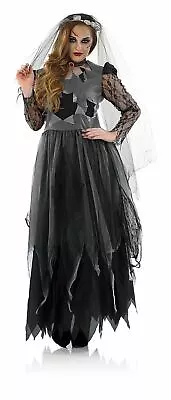 Women`s Zombie Corpse Bride Costume Ladies Ghost Halloween Fancy Dress S - 3XL • £34.99