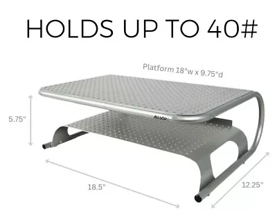 Allsop Desktop Printer Stand W/ Shelf 2 Tier Compact Steel Metal Monitor TV  • $29.99