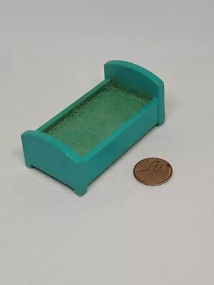 Vintage Fisher Price Little People Turquoise Single Bed For Hospital 931 • $6