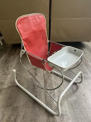 Vintage 1950's Cosco Metal Jumper Bouncer Chair MCM Mid Century - Red • $49.99