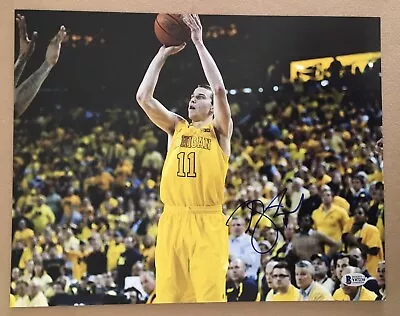 Nik Stauskas Signed 11x14 Photo. NCAA Michigan Wolverines. Beckett COA. B25 • $59.99