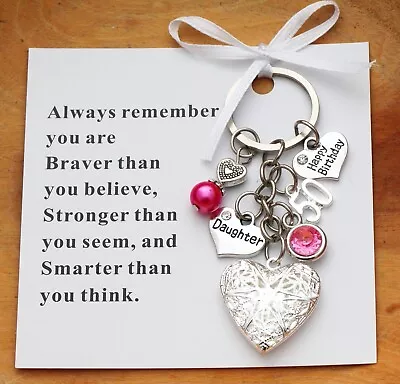  Happy Birthday Gift Locket Keyring 16th 21st- Mum Sister Friend Niece Daughter  • £4.99