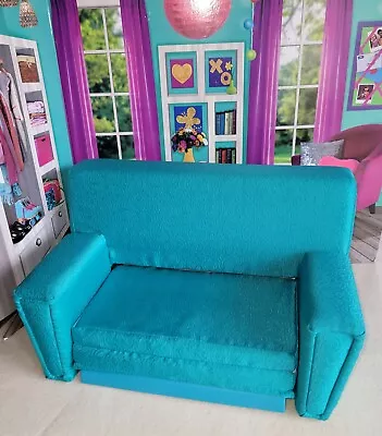 American Girl Maryellen Sofa Sleeper Bed 18  Doll Furniture Couch Teal • $27.59