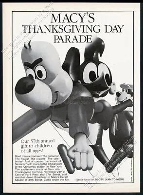 1983 Macy's Thanksgiving Day Parade Underdog Yogi Float Photo Vintage Print Ad • $8.09