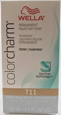 Wella Color Charm Permanent Liquid Toner[T11] Lightest Beige Blonde 1.4 Oz /42ml • $19.98