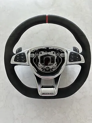 OEM Mercedes Benz W205 C63 C63S AMG Full Alcantara ED1 Steering Wheel 2015-2018 • $699.99