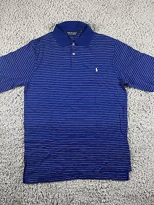 Ralph Lauren Golf Men’s Polo Shirt Small Striped Blue Wailea Maui Hawaii Pima • $12.73