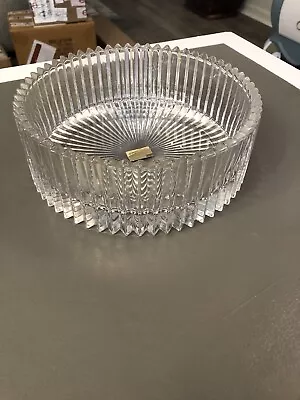 Mikasa Diamond Fire Hostess Bowl Round Crystal Serving Bowl 8.25” • $15