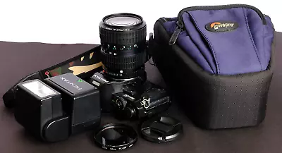 Pentax Super A 35mm Film SLR C/w Pentax-A 28-80mm Lens AF-280T Flash & Case Kit • $716.40