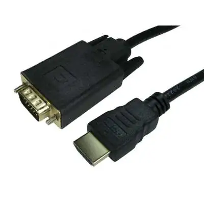 1.8m HDMI To VGA Cable Monitor Lead PC XBOX Laptop Converter Adapter 2m • £8.99