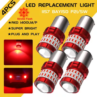 RED Flash Blinking LED Brake Stop Light 1157 For Hyundai Sonata Santa Fe 2001-19 • $23.65