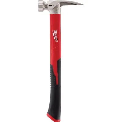 Milwaukee Framing Hammer 19 Oz. Nail Driving Smooth Face Straight Claw Design • $32.14