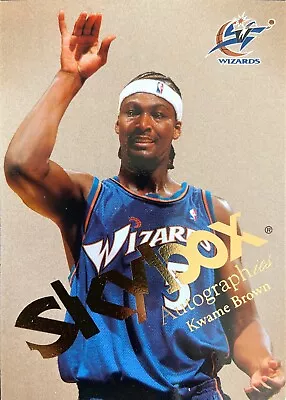 Kwame Brown Skybox Autographics 03-04 #41 Washington Wizards • $0.99