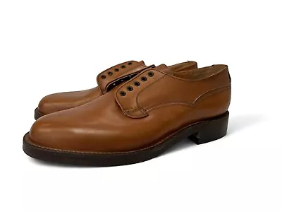 Mens CHEANEY Brown Genuine Leather Lace Up Vintage Oxford Shoes UK 8.5 H32 • £26