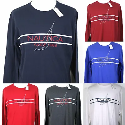 Nautica Sleep T-Shirt Graphic On Front Crew Neck Long Sleeve All Size • $12.99