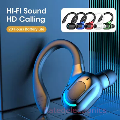 2022 Bluetooth 5.1 Headset Wireless Earbuds Earphones Stereo Headphones Ear Hook • $8.57