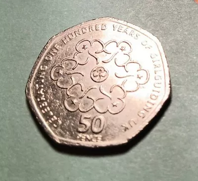 2010 Girl Guides Celebrating 100 Years Of Girlguiding Fifty Pence Coin  • £1.50