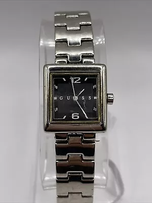 Vintage Guess Watch Women's Silver Tone Square 1997- New Battery • $12.33