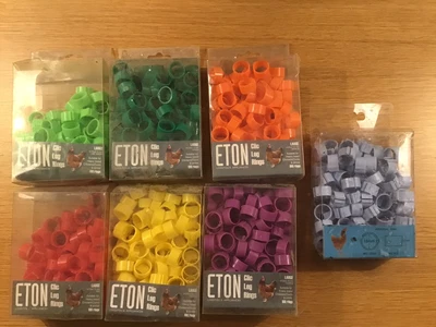 £20 • Buy Chicken Leg Rings For Poultry / Hens / Ducks 16mm Large. 7 Colours, 100 Per Box,