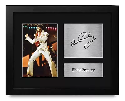 Elvis Presley Gifts USL Framed Printed Signed Autograph Picture For Music Mem... • $45.87