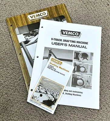 Vemco V-Track Drafting Machine Table USERS OWNERS MANUAL & SALES BROCHURES • $54.99