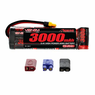 Venom NiMH Battery : Traxxas E-Maxx 8.4V 3000mAh 7 Cell With UNI Plug System • $24.99