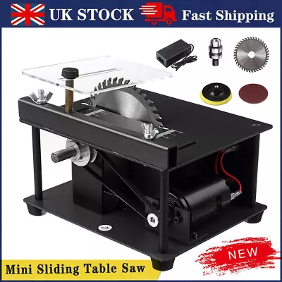 Mini Table Saw Woodworking Cutting Blade Polish Bench Machine Multifunctional UK • £45.90