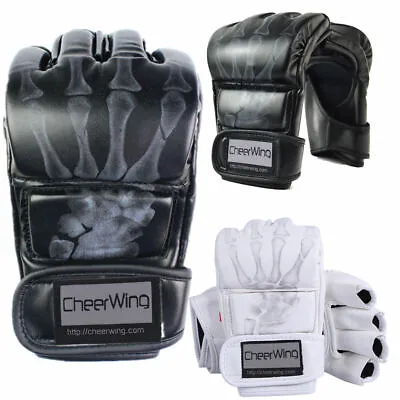 MMA UFC Sparring Grappling Boxing Fight Punch Ultimate Mitts Leather Gloves • $14.98