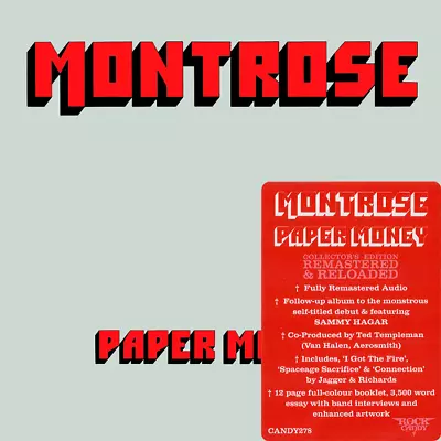 Montrose ~ Paper Money (1974) CD 2015 Rock Candy Records UK •• NEW •• • $17.98